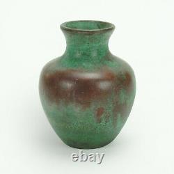 Clewell copper pottery vase arts & crafts verdigris matte green patina Weller