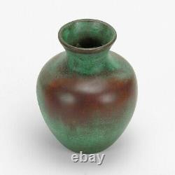 Clewell copper pottery vase arts & crafts verdigris matte green patina Weller