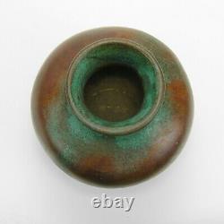 Clewell copper pottery vase arts & crafts verdigris matte green patina Weller
