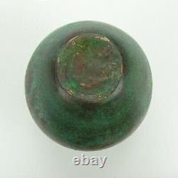 Clewell copper pottery vase arts & crafts verdigris matte green patina Weller