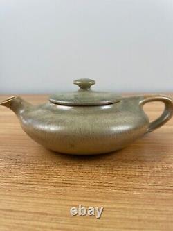 Clifton 1906 Vintage Arts and Crafts Pottery Green Ceramic Teapot 271-36