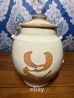 Contemporary American Studio Art Tiedown Jar No Flaws