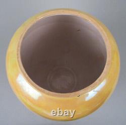 Cowan Pottery Arts Crafts Saffron Yellow Lustre Lakewood Vase Rare Wheel Thrown