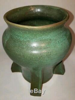 D Schock Pottery Arts and Crafts, Mission, Prairie style vase. Dschockpottery