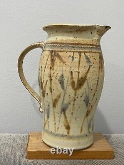 Dan Keegan Signed Art & Crafts Mission Style Studio Pottery Pitcher Vase