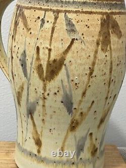 Dan Keegan Signed Art & Crafts Mission Style Studio Pottery Pitcher Vase