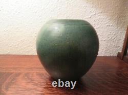 Danish Art Deco Stoneware Holbæk Keramik, Green Arts & Crafts Style Vase