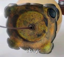 Dav Art New York Antique Arts & Crafts Pottery Double Socket Table Lamps