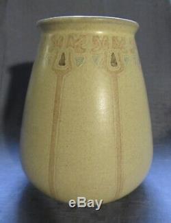 Decorated Marblehead Art Pottery Vase Arts & Crafts 6 Incised Trees 4 Colors