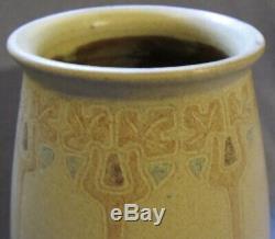 Decorated Marblehead Art Pottery Vase Arts & Crafts 6 Incised Trees 4 Colors