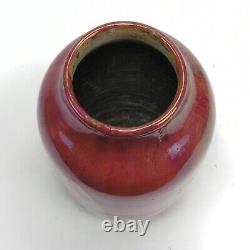 Dedham Hugh Robertson art pottery red 7 5/8 vase sang de boeuf arts & crafts