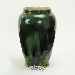 Dedham Hugh Robertson green blue drip art pottery 9 vase arts & crafts