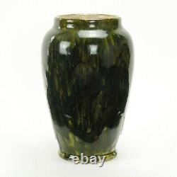 Dedham Hugh Robertson green blue drip art pottery 9 vase arts & crafts