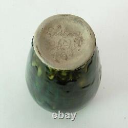 Dedham Hugh Robertson green blue drip art pottery 9 vase arts & crafts