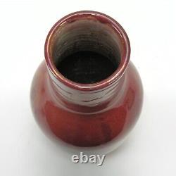 Dedham Hugh Robertson pottery 7 3/4 red lustre vase sang de boeuf arts & crafts