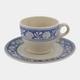 Dedham Pottery 1929-1943 Arts And Crafts Blue Rabbit Ceramic Cup And Saucer