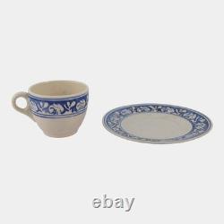 Dedham Pottery 1929-1943 Arts And Crafts Blue Rabbit Ceramic Cup and Saucer