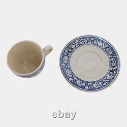 Dedham Pottery 1929-1943 Arts And Crafts Blue Rabbit Ceramic Cup and Saucer