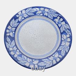 Dedham Pottery 1929-1943 Arts And Crafts Pottery Blue Floral Azalea Plate