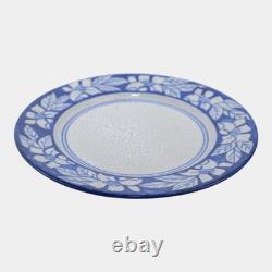 Dedham Pottery 1929-1943 Arts And Crafts Pottery Blue Floral Azalea Plate