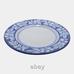 Dedham Pottery 1929-1943 Arts And Crafts Pottery Blue Floral Azalea Plate