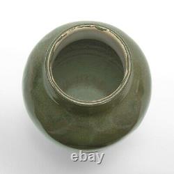 Dedham Pottery Hugh Robertson gray green drip with plants 9 vase arts & crafts