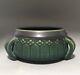 Deep Matte Green 1913 Rookwood Arts & Crafts Style Handled Low Bowl #1632