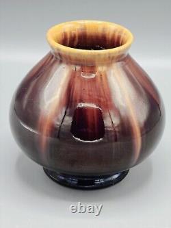 Denmark Brown Flambe Vase Michael Andersen