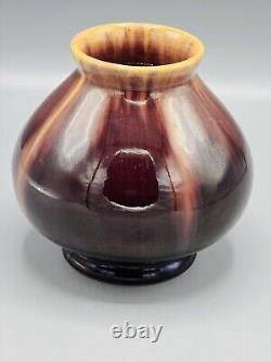 Denmark Brown Flambe Vase Michael Andersen