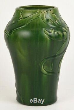 Denver Denaura Denura Arts And Crafts Matt Green 8.75 Tall Vase