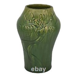 Denver Denaura Vintage Arts and Crafts Pottery Matte Green Parrot Tulip Vase