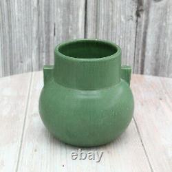 Door Art Pottery Arts and Crafts Vase Handled Cabinet In Cucumber Green Glaze