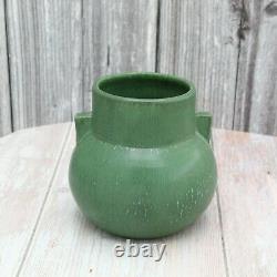 Door Art Pottery Arts and Crafts Vase Handled Cabinet In Cucumber Green Glaze