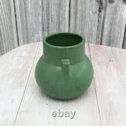 Door Art Pottery Arts and Crafts Vase Handled Cabinet In Cucumber Green Glaze