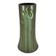 Door Hand Made Arts And Crafts Pottery Floral Matte Green Ceramic Vase