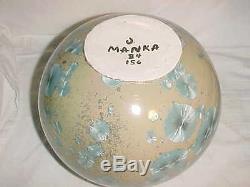 Early 1984 John Mankameyer Manka Crystalline Glaze Studio Pottery Jar Arts Craft
