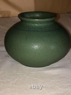 Early Date Van Briggle Pot-Vase-1905-Green Matte-Arts & Crafts-Mission-Colo Spgs