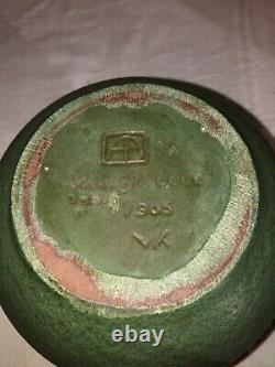 Early Date Van Briggle Pot-Vase-1905-Green Matte-Arts & Crafts-Mission-Colo Spgs