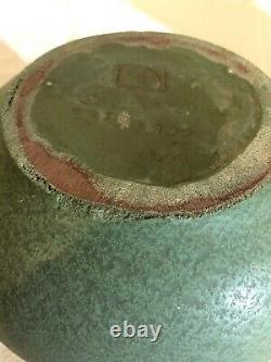 Early Date Van Briggle Pot-Vase-1905-Green Matte-Arts & Crafts-Mission-Colo Spgs