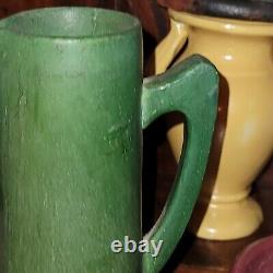 Early Green Pottery Tankard Pitcher Mission Arts & Crafts Era