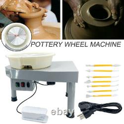 Electric Pottery Wheel Ceramic Machine 350W 30CM Clay Art Craft DIY Device Gray