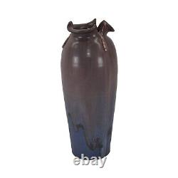 Ephraim Faience 2004 Arts and Crafts Pottery Purple Wild Morning Glory Vase 409