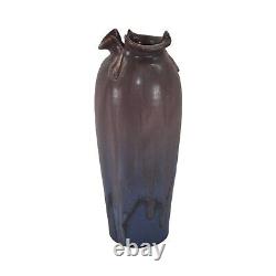 Ephraim Faience 2004 Arts and Crafts Pottery Purple Wild Morning Glory Vase 409