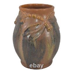 Ephraim Faience 2006 Arts and Crafts Art Pottery Dancing Dragonflies Vase 530
