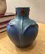 Ephraim Faience 2015 Hand Made Art Pottery Mottled Blue Small Wonder Vase