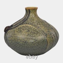 Ephraim Faience 2016 Hand Made Pottery Spiders Tapestry Ceramic Vase