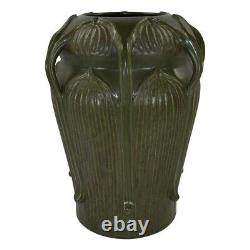Ephraim Faience Art Pottery Grueby Green Seven Handled Arts and Crafts Vase 962