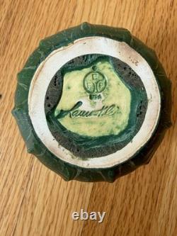 Ephraim Faience Plum Leaf Cabinet Vase Malachite Laura Klein 2003