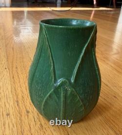Ephraim Faience Plum Leaf Cabinet Vase Malachite Laura Klein 2003