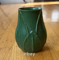 Ephraim Faience Plum Leaf Cabinet Vase Malachite Laura Klein 2003